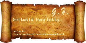 Gottwald Henrietta névjegykártya